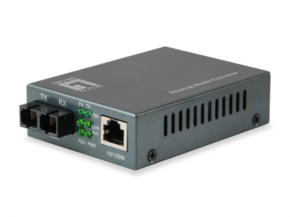 Konwerter mediów LevelOne RJ45 na SC FE SM 1310nm, zasięg 20km