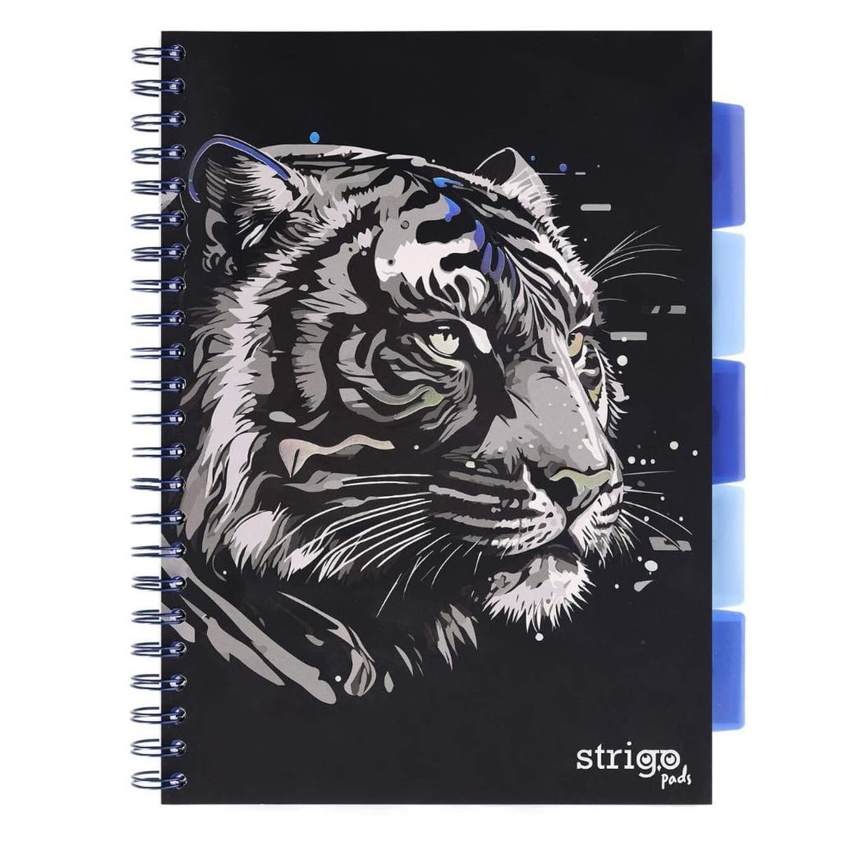 Kołozeszyt A4 200 kartek kratka Strigo Project Book Tygrys