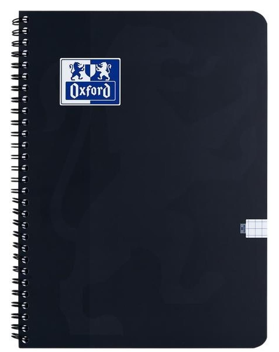 Kołozeszyt A5 80 kartek kratka w kratkę Esse czarne 5 sztuk Oxford