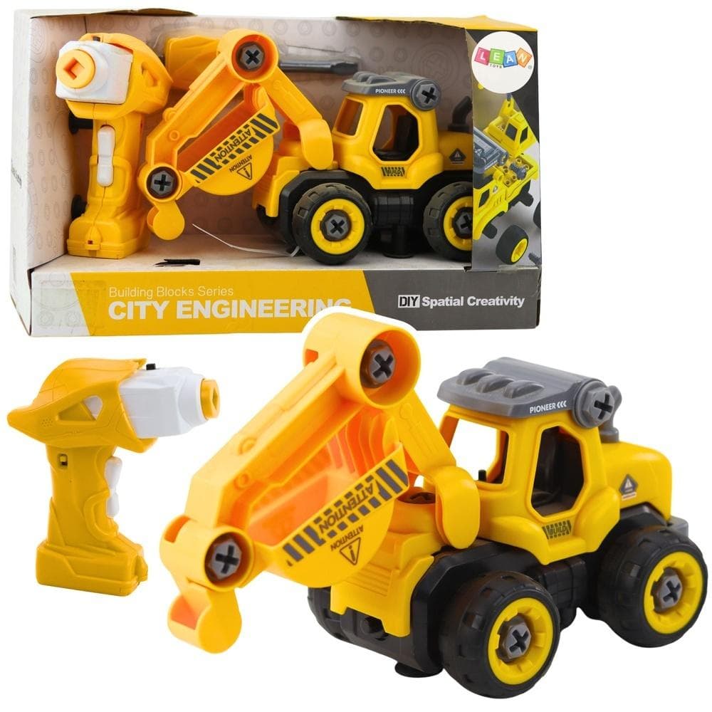 Koparka do skręcania z wkrętarką i pilotem R/C 2w1