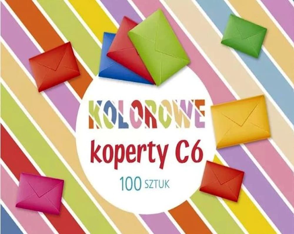 Koperty kolorowe KC6 162x114 100 szt. Ogólne zest. 468 Kolor - Mix, Unicolour