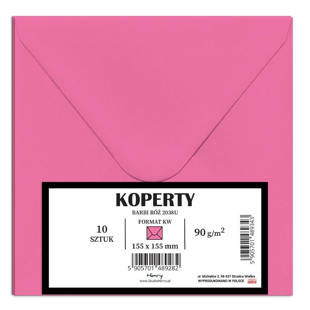Koperty Barbi Różowe 159 x 159 mm 10 sztuk