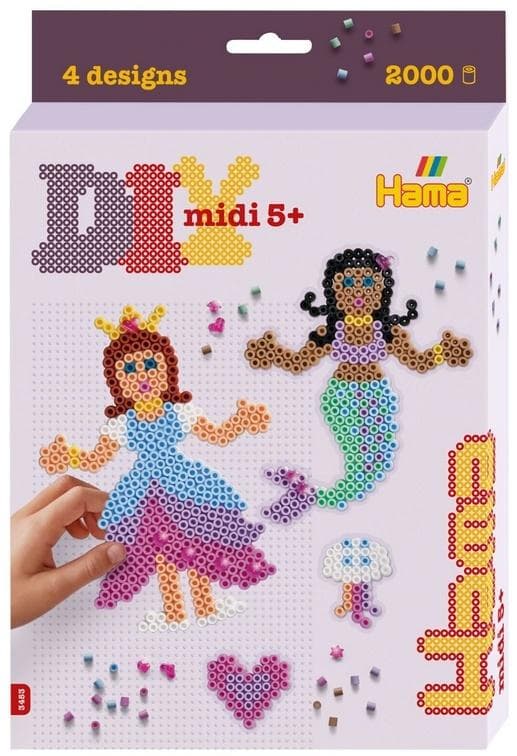 Koraliki Hama Midi Księżniczka i Syrenka 2000 elementów