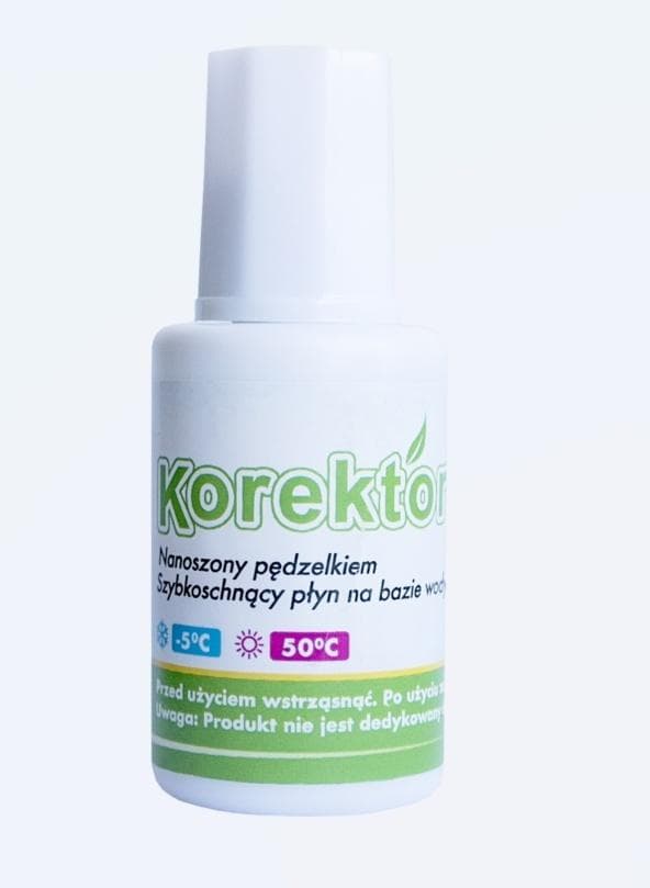 Korektor w buteleczce z pędzelkiem 20 g - 12 sztuk