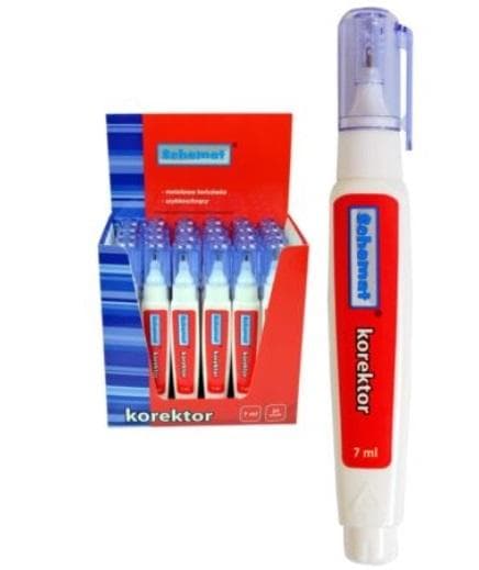 Korektor w płynie z metalową końcówką 7 ml (24 sztuki)