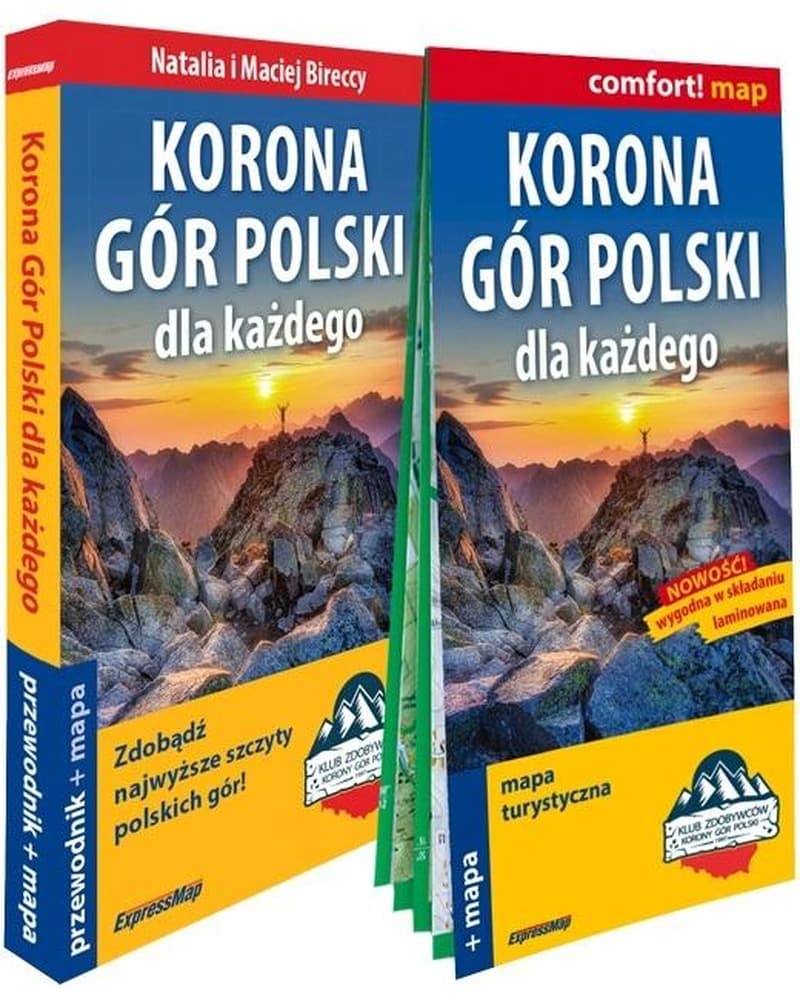 Korona Gór Polski dla każdego 2w1 przewodnik + mapa