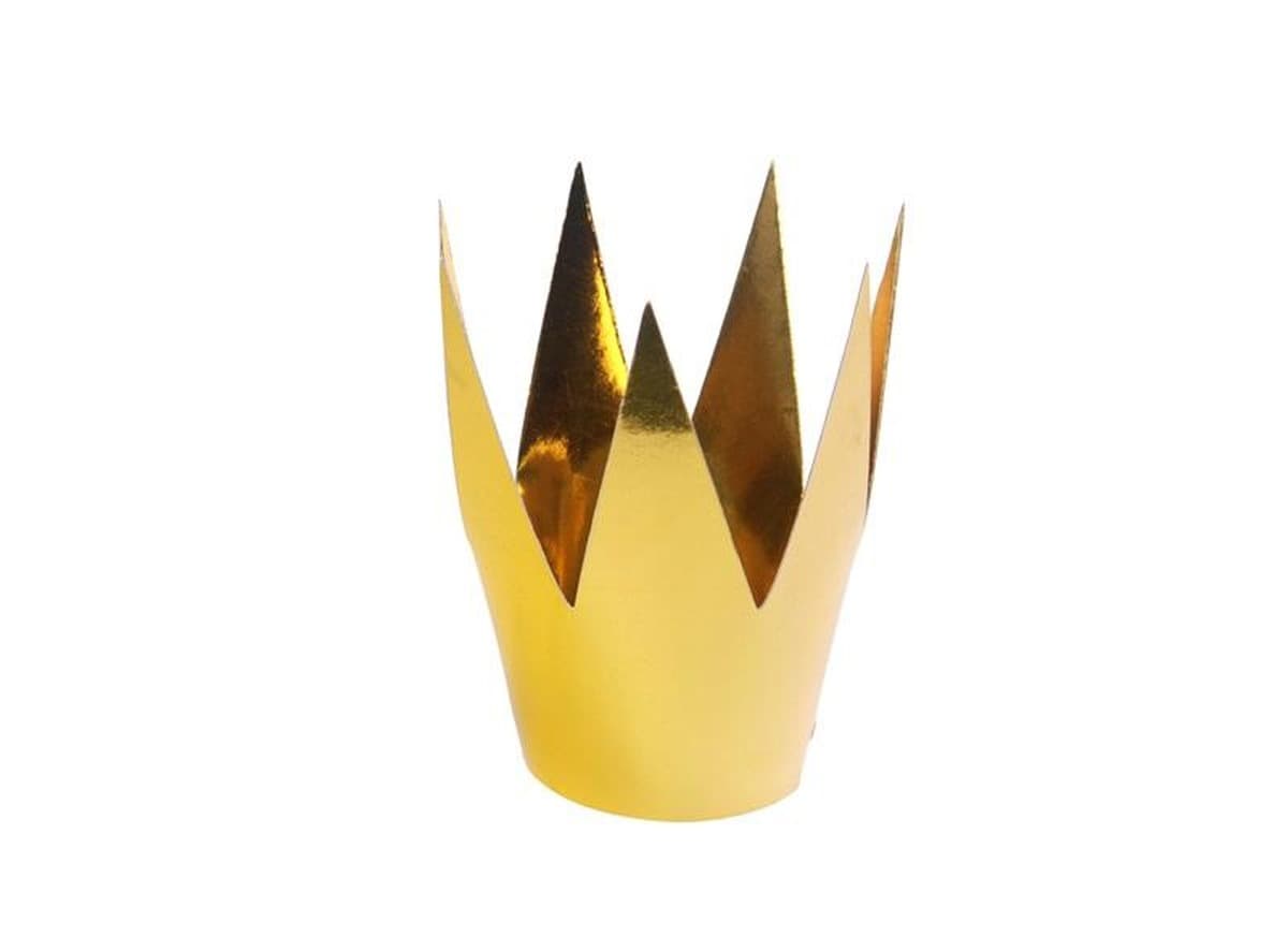 Korony złote Party o średnicy 5,5 cm 3 sztuki