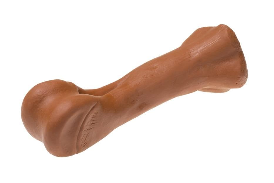 Piszcząca kość gładka dla psa 15,4 cm mix kolorów