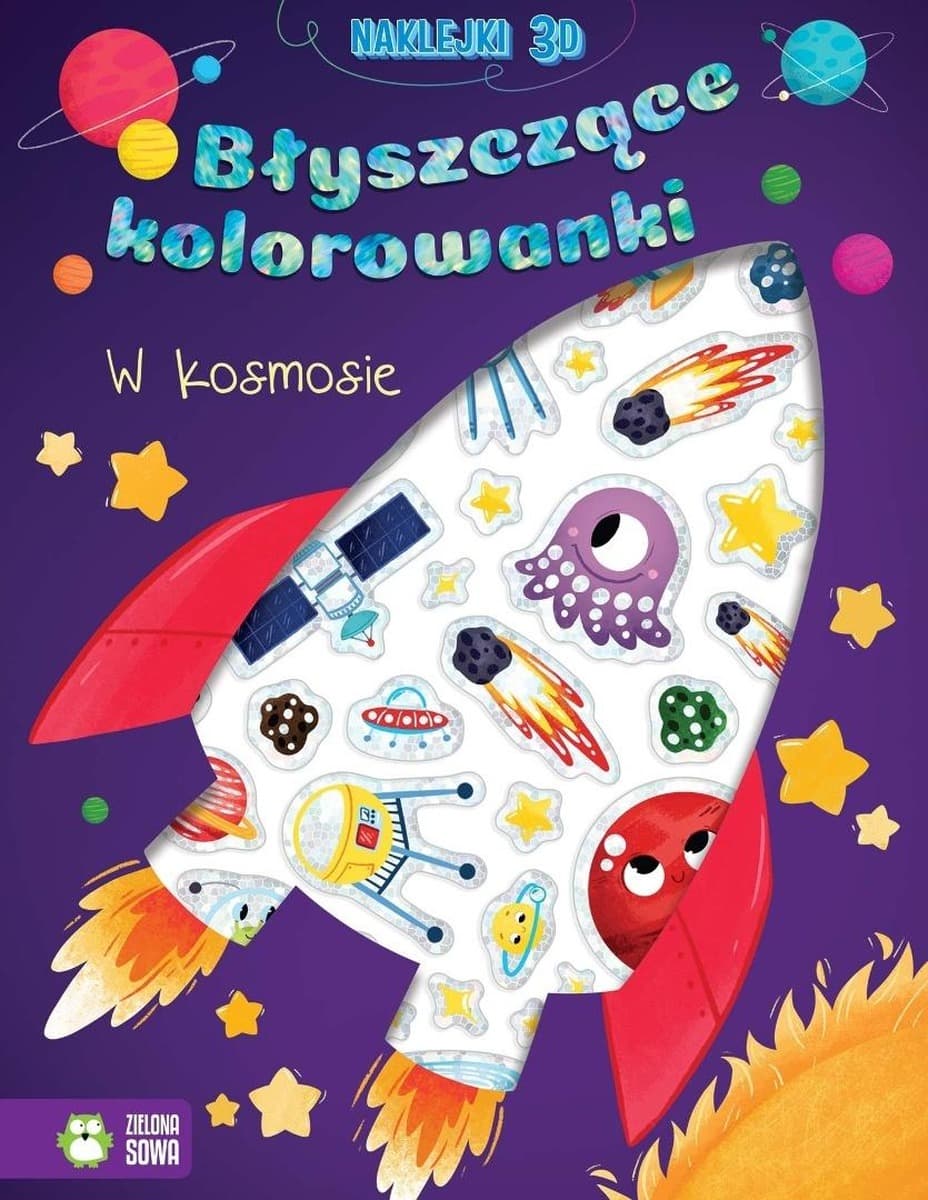 Kosmos. Błyszczące kolorowanki dla dzieci