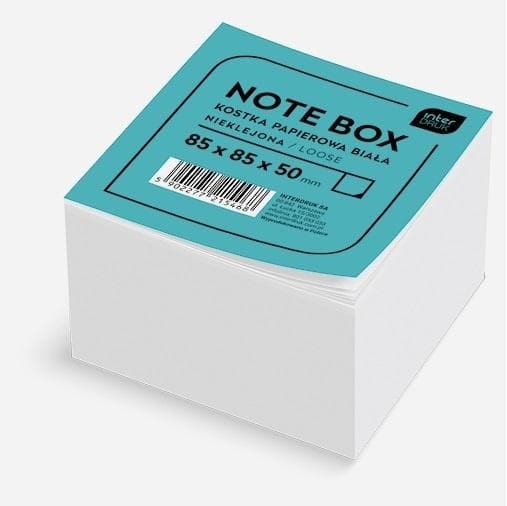R- Biała kostka papierowa nieklejona 85x85x50 mm do notowania