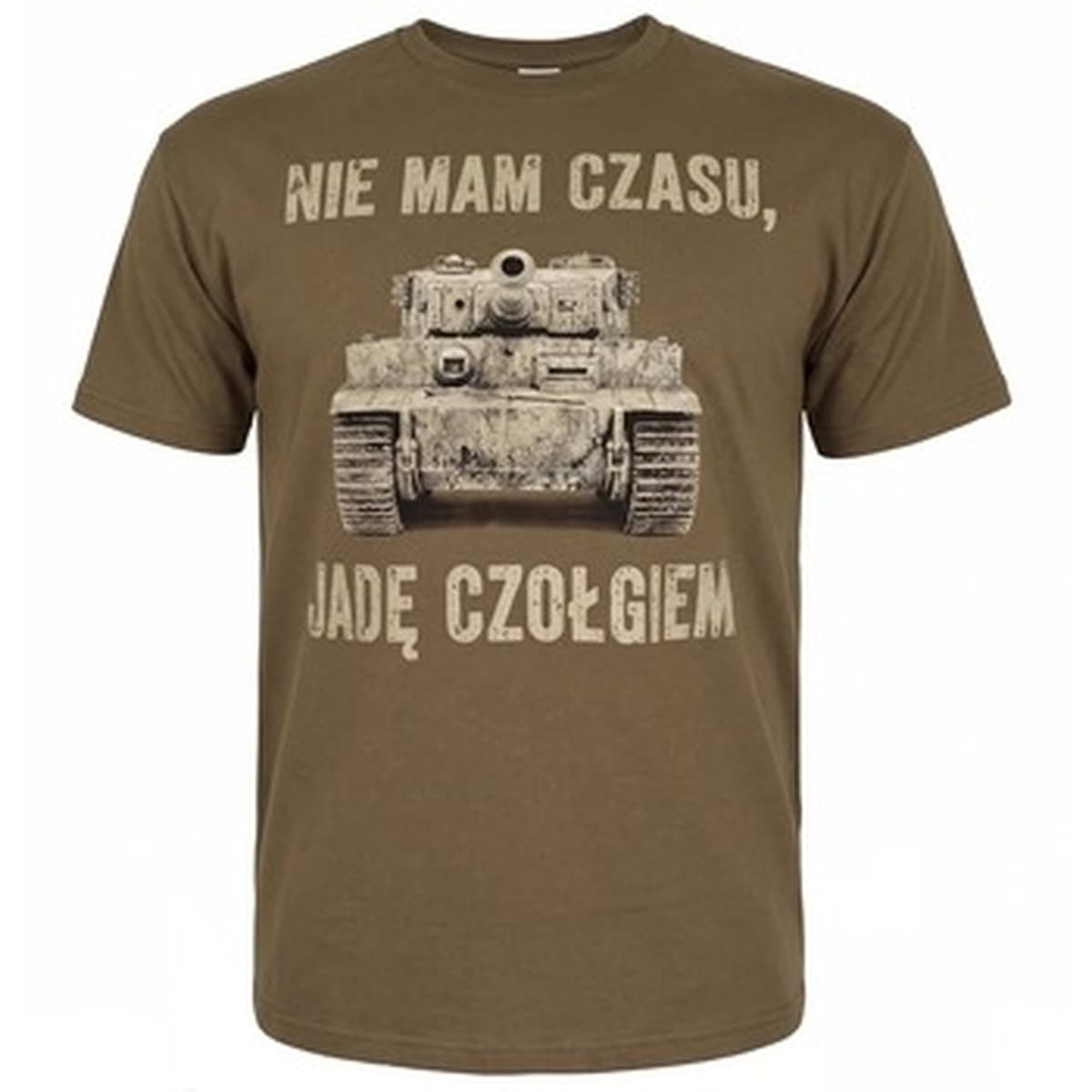 Koszulka bawełniana PzKpfw VI Tiger z nadrukiem 3XL oliwkowa