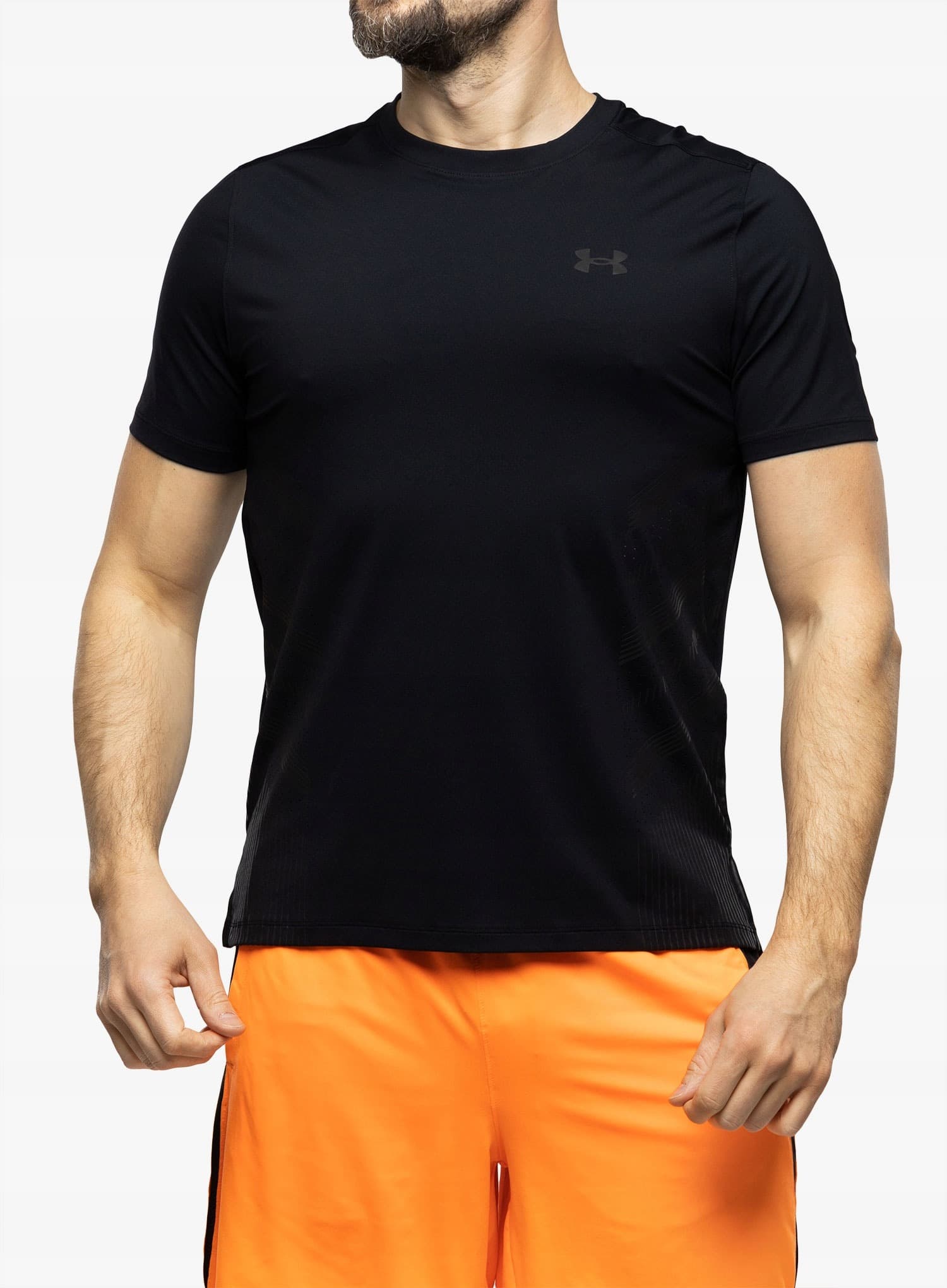 Koszulka biegowa Under Armour Iso-Chill Laser Heat SS - czarna, rozmiar L