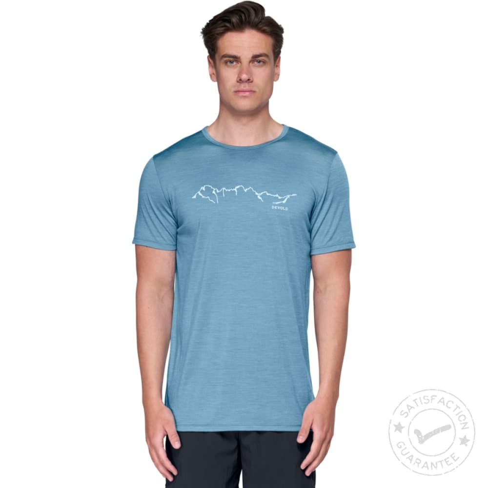 Koszulka Devold Active Skyline Tee - Sky Blue - Rozmiar M