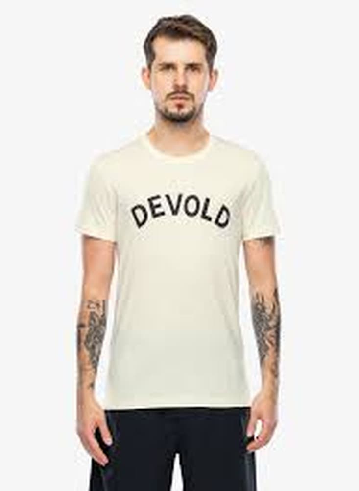 Koszulka Devold Classic Legacy Tee z wełny merino - biała, rozmiar M