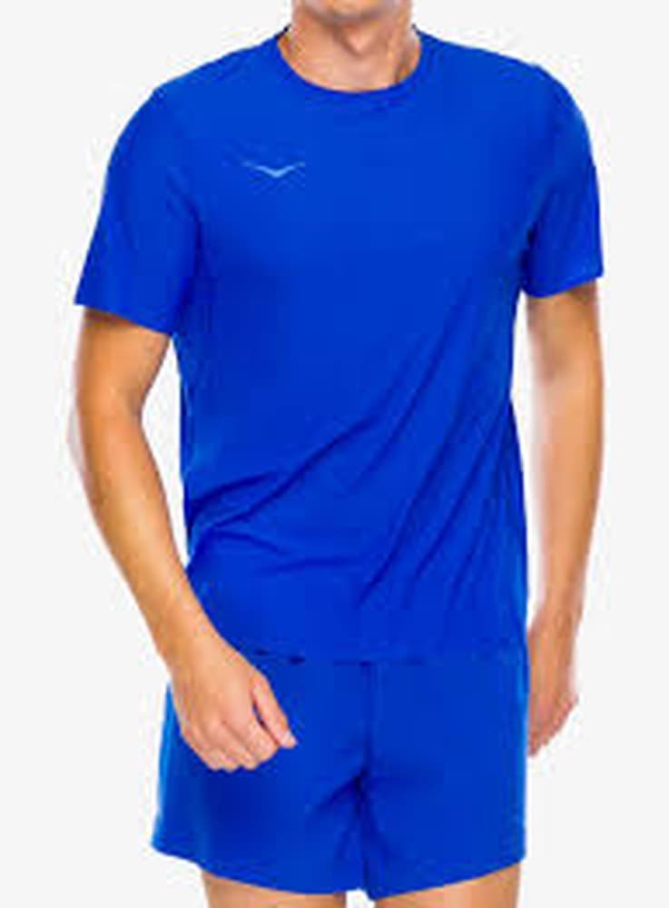 Koszulka do biegania Hoka Performance Run Short Sleeve - ultramarine