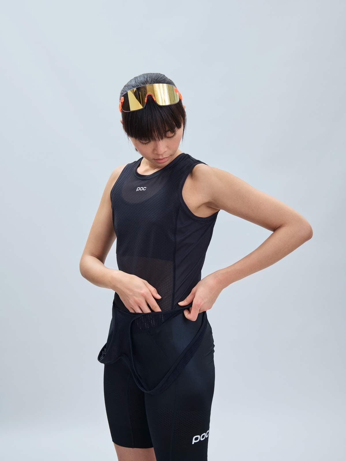 Koszulka rowerowa damska POC W's Essential Layer Vest czarny - Rozmiar XS