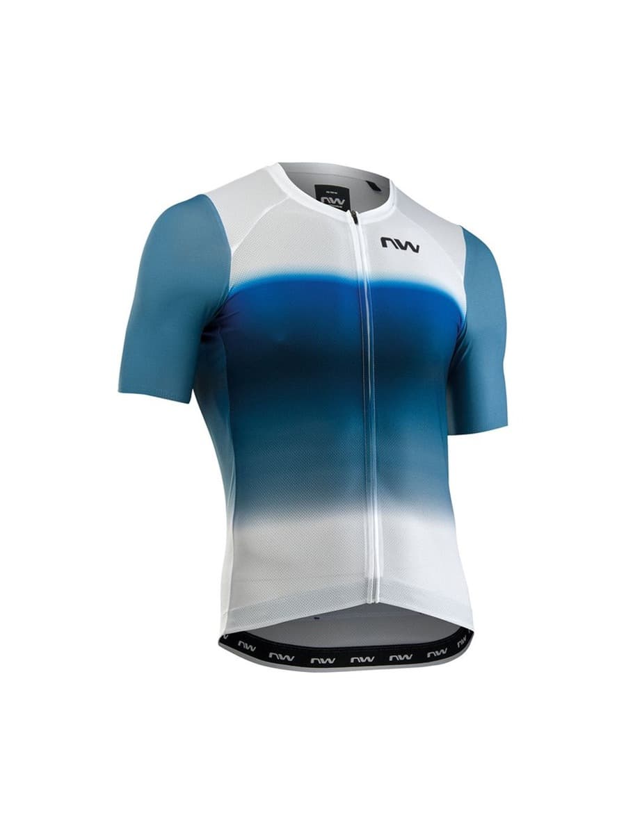 Koszulka rowerowa Northwave Blade Air Jersey krótki rękaw biało-niebieska rozmiar L
