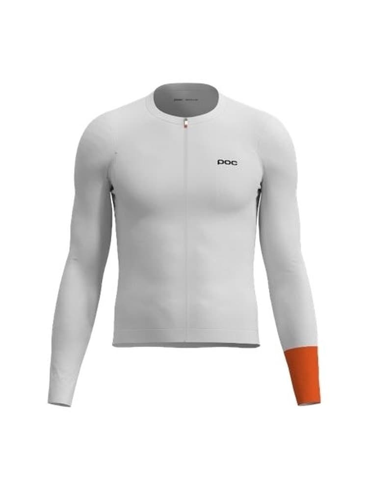 Koszulka rowerowa POC M's Cadence L/S Jersey biała - L