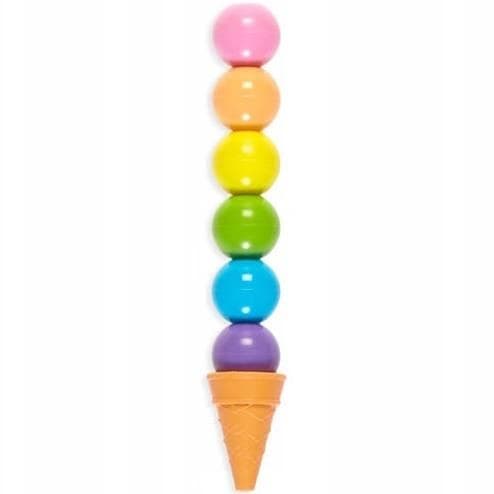Kredki przekładane Tęczowe lody 6 kolorów
