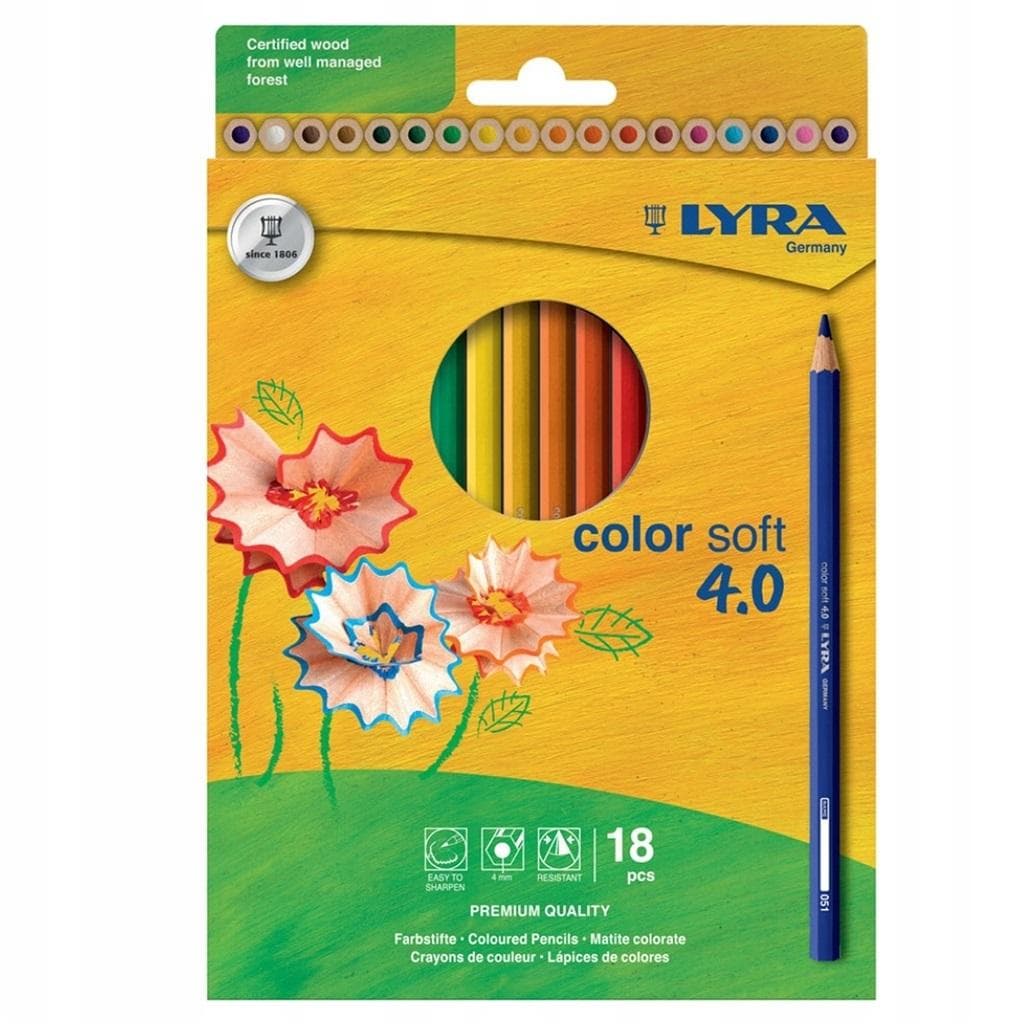 Lyra Kredki Color Soft 4.0 Hangable 18 kolorów