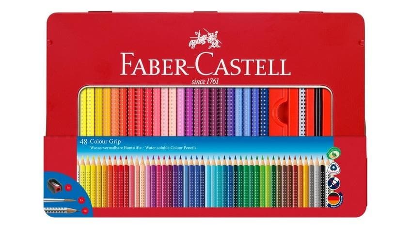 Faber-Castell Kredki ołówkowe Colour Grip 48 sztuk metalowe opakowanie