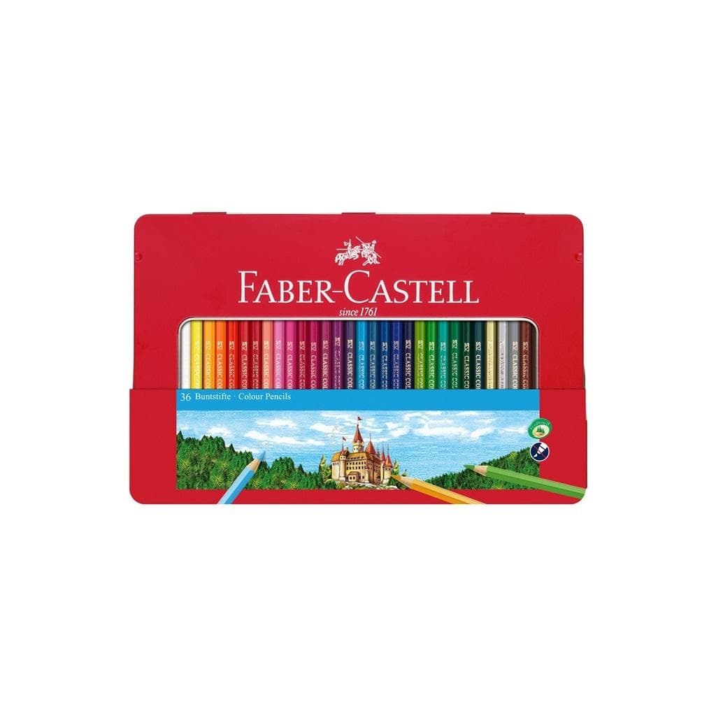 Kredki ołówkowe Faber-Castell 36 sztuk w metalowym opakowaniu