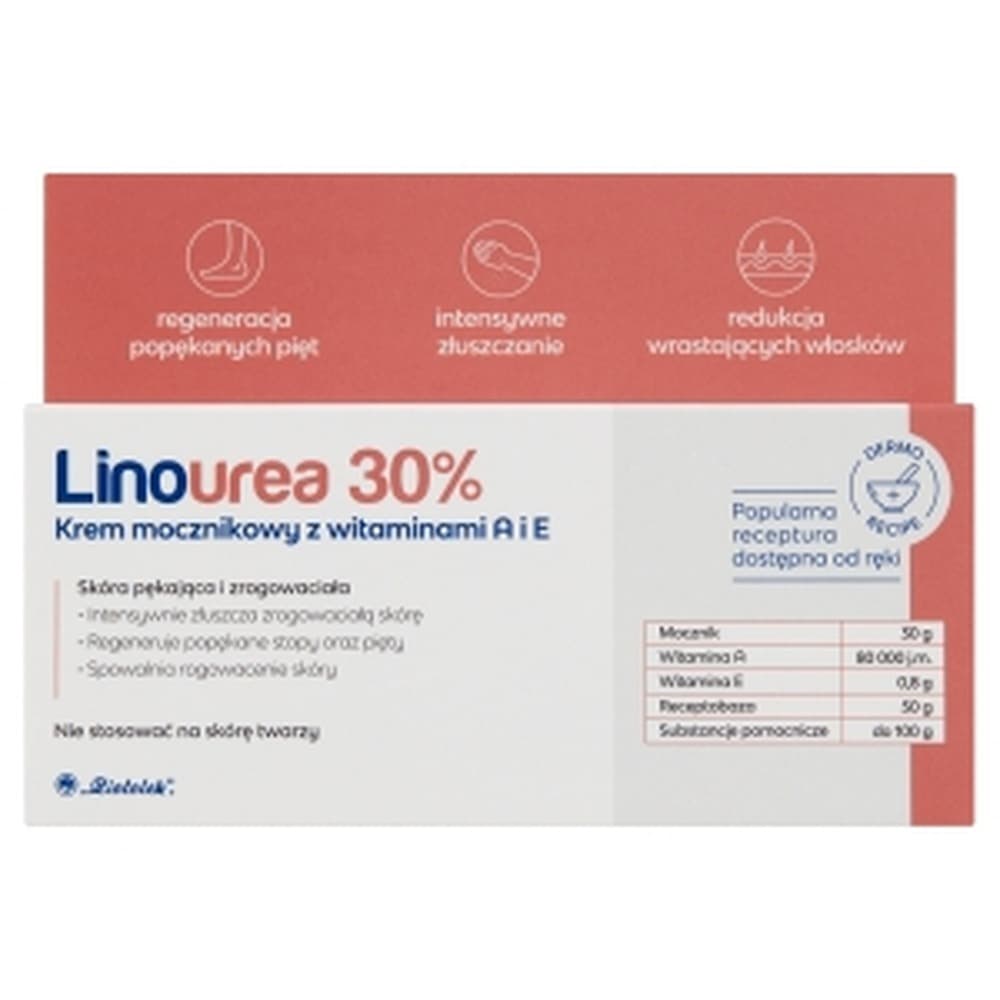 Ziololek krem Linourea 30% z witaminami A+E 50 g
