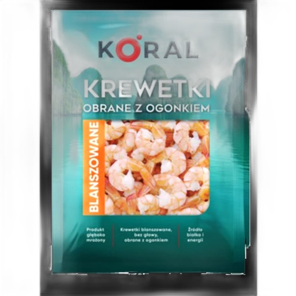 Krewetki białe blanszowane obrane z ogonkiem 500 g