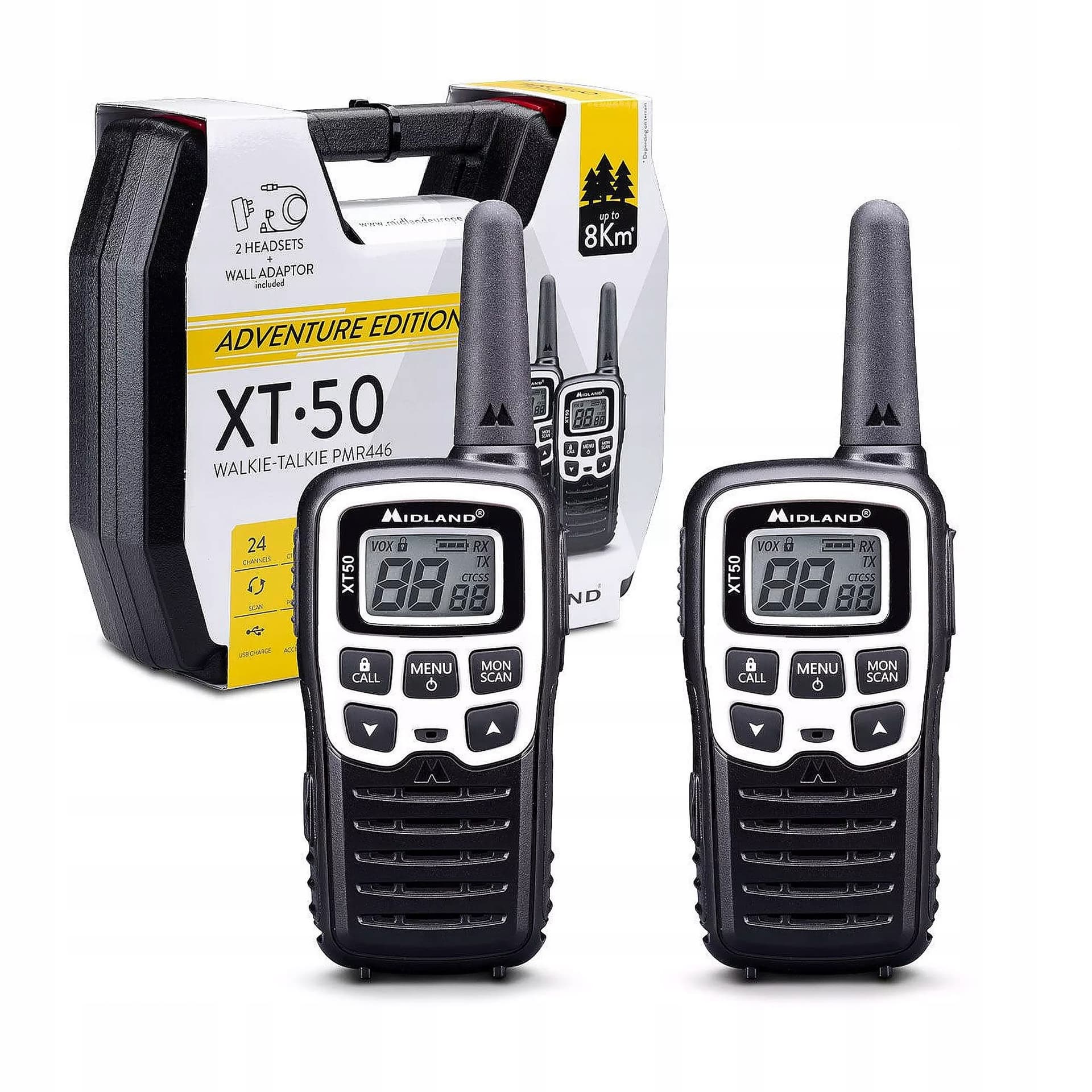 Krótkofalówka Midland XT50 Adventure 24 kanały czarno-szara