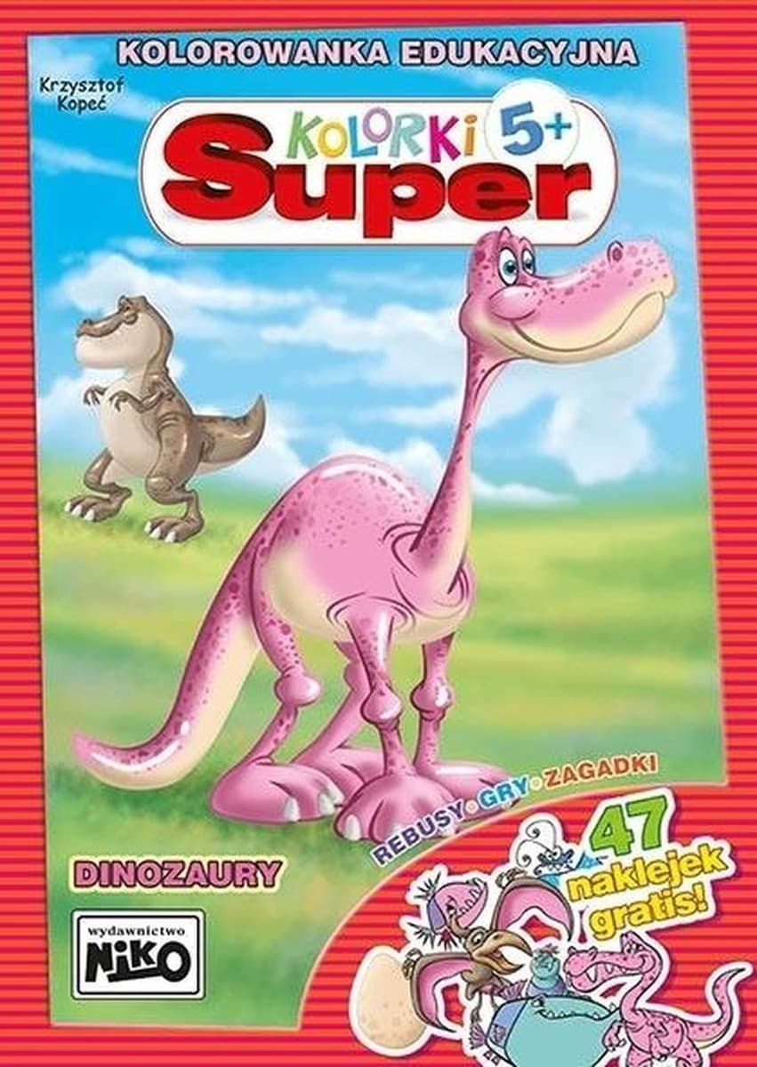Książeczka Kolorowanka dla dzieci Dinozaury - Super Kolorki