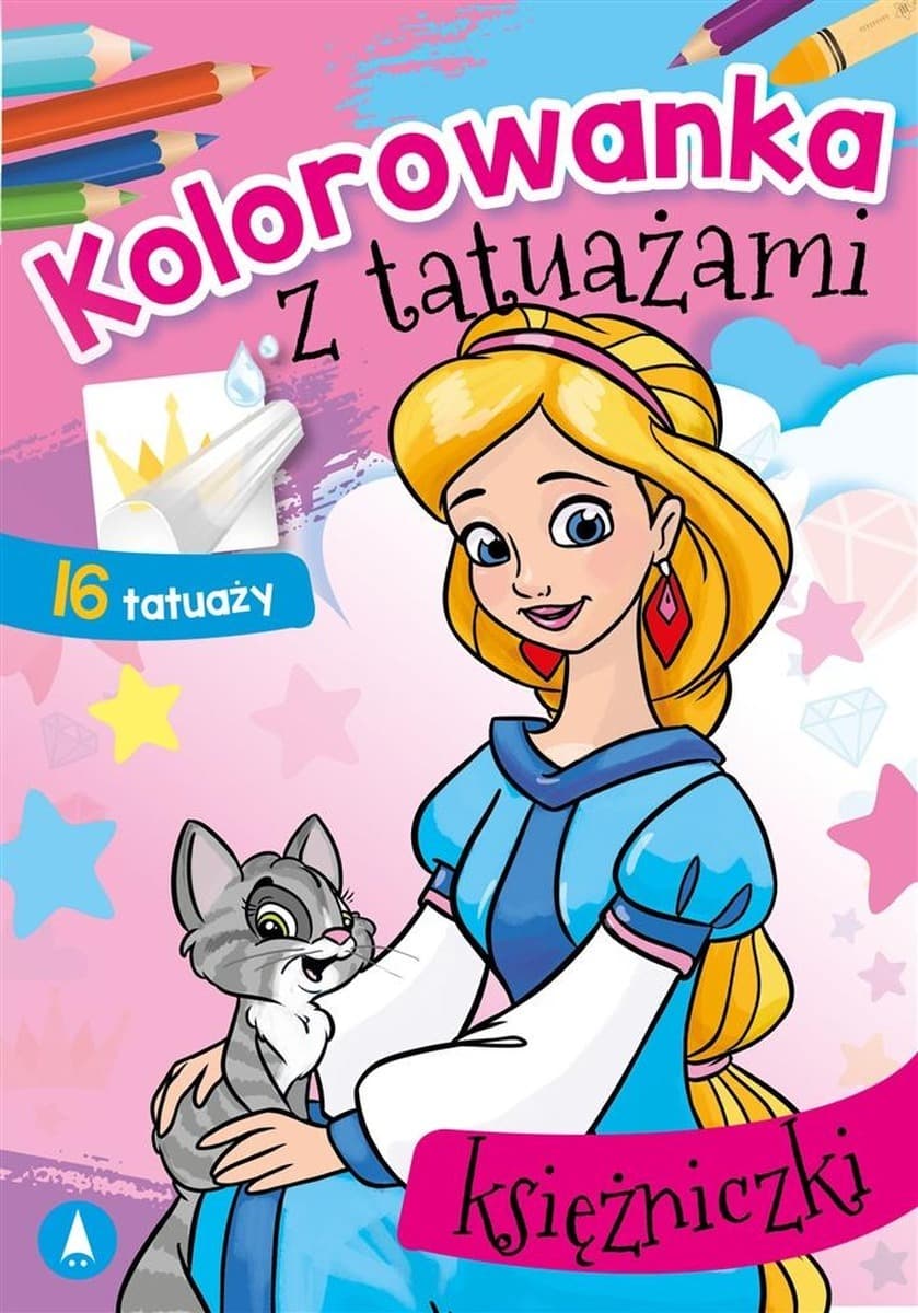 Książka dla dzieci Księżniczki kolorowanka z tatuażami