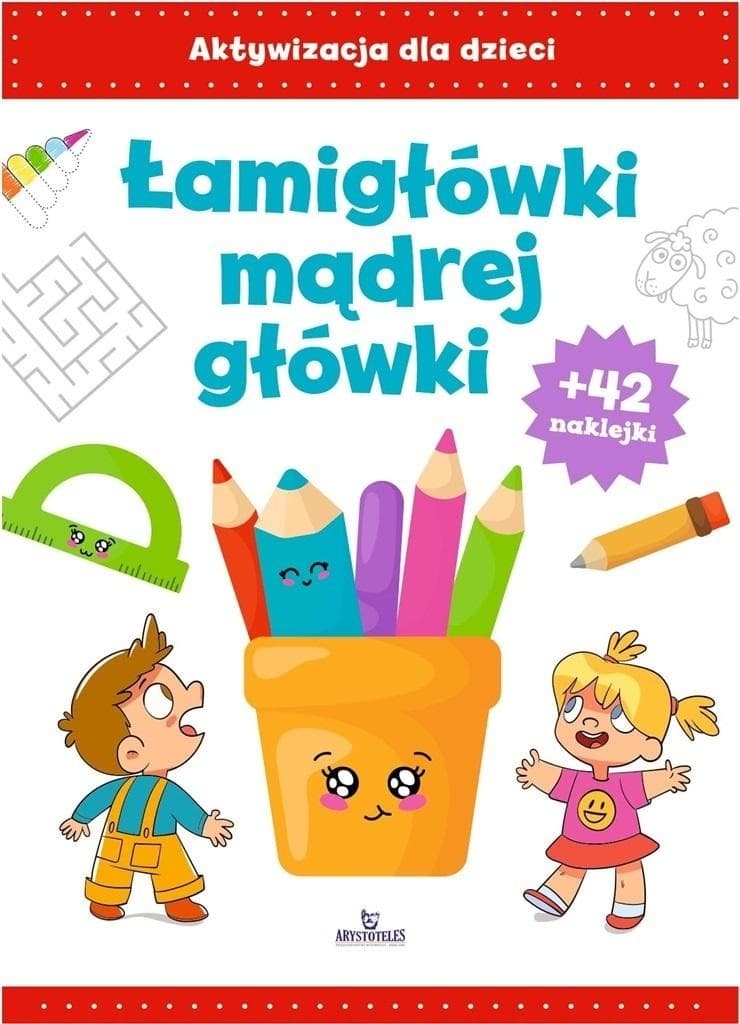 Książka edukacyjna dla dzieci Łamigłówki rozwijające Ewelina Chmielińska