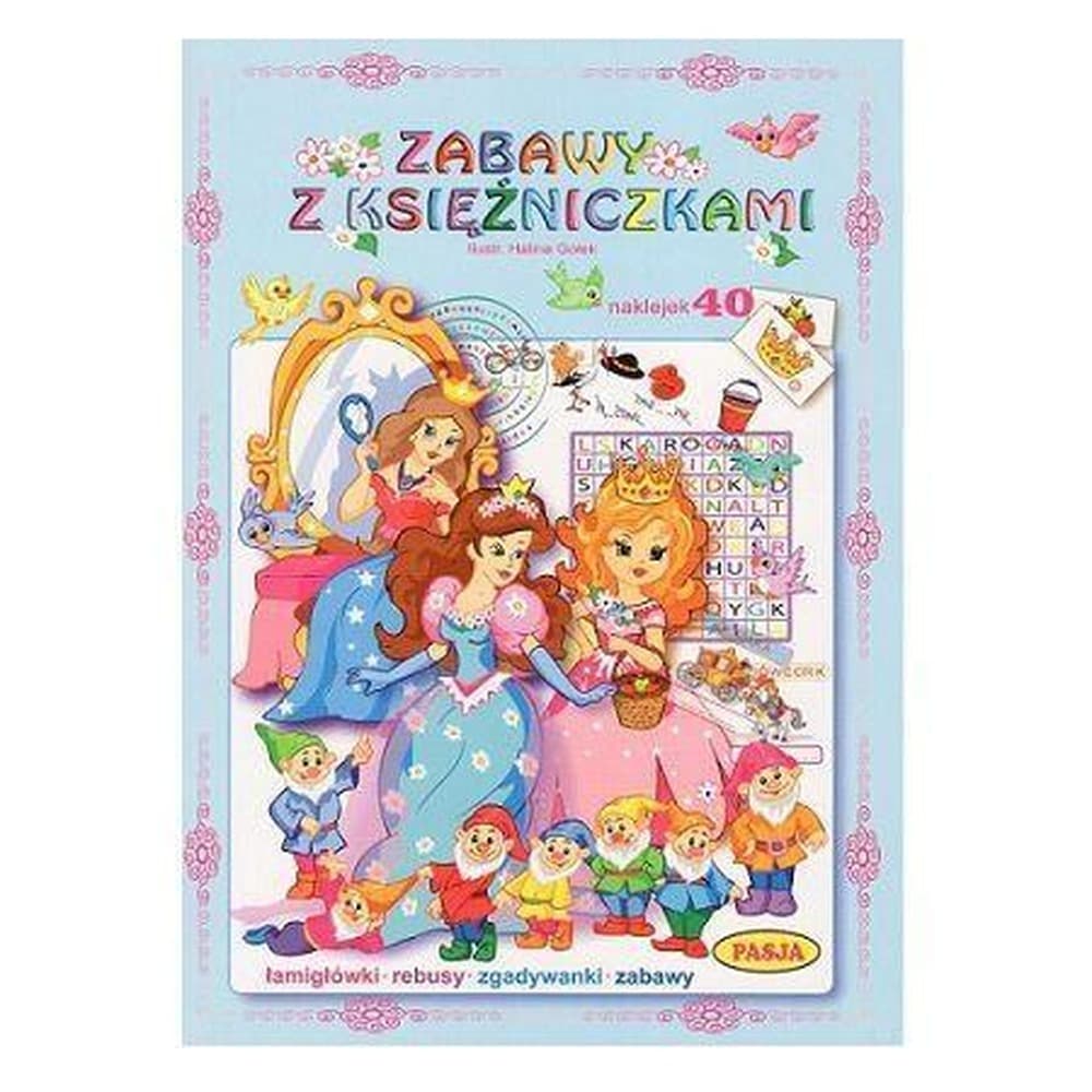 Książka kreatywna dla dzieci 5-7 lat Pasja Zabawy z księżniczkami