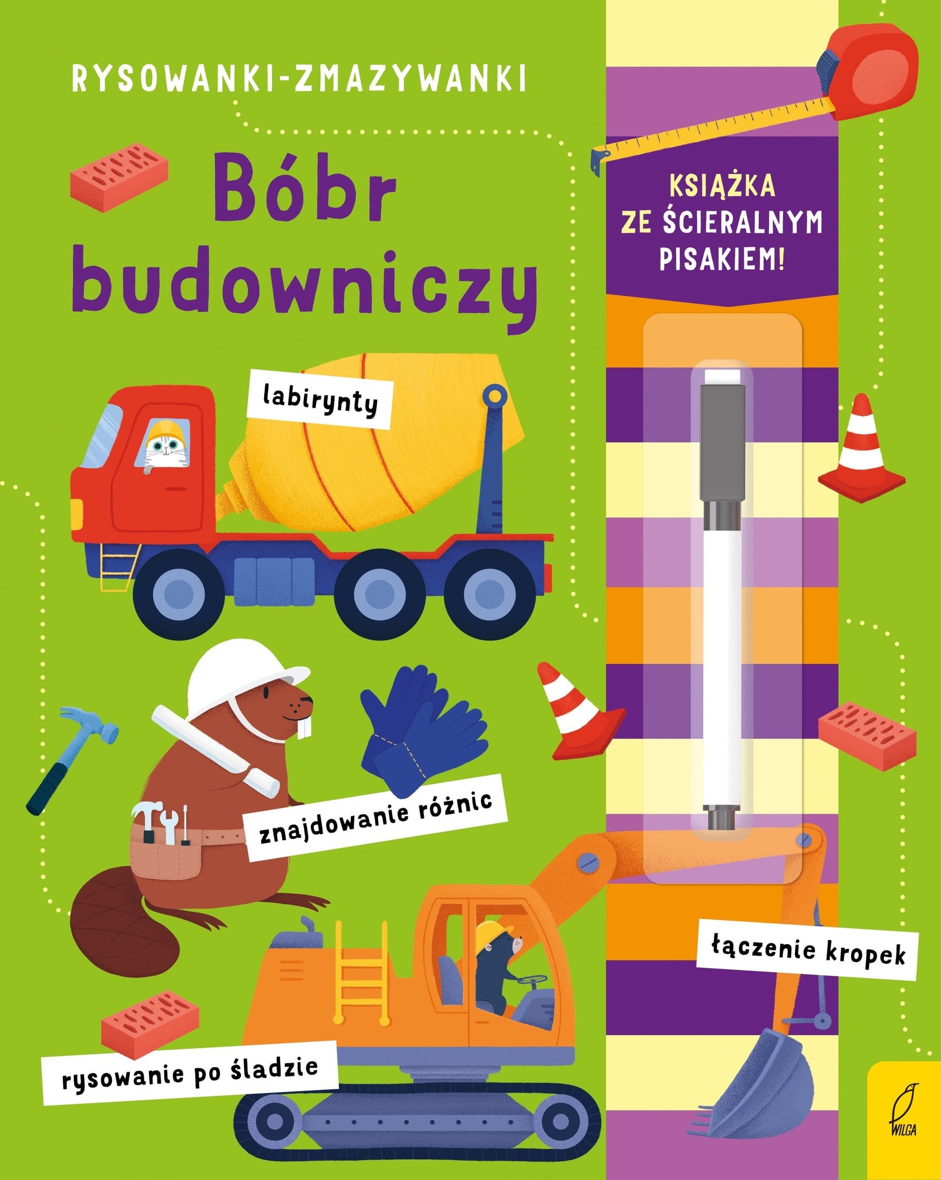 Książka Rysowanki-zmazywanki Bóbr budowniczy dla dzieci