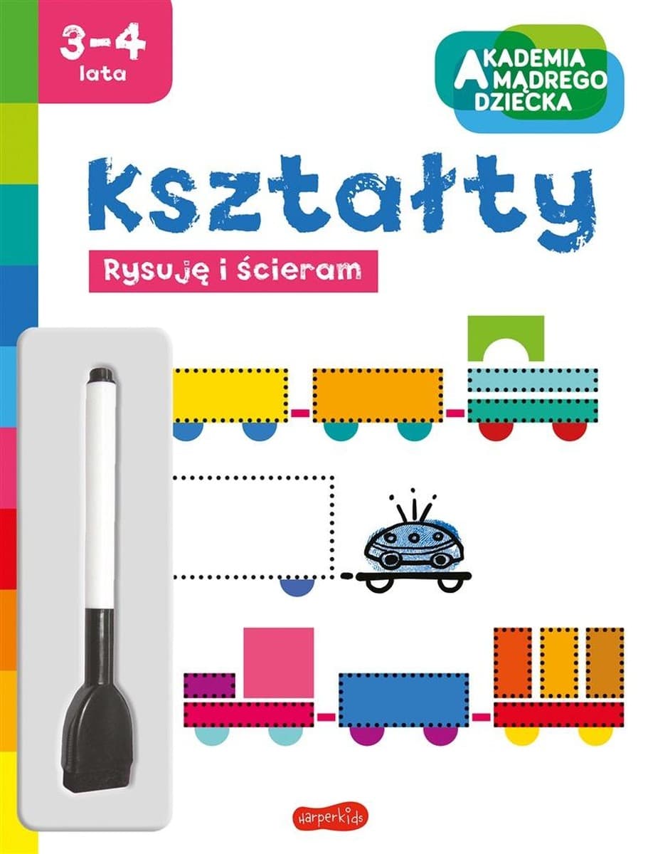 Kształty Akademia Mądrego Dziecka Rysuję i Ścieram