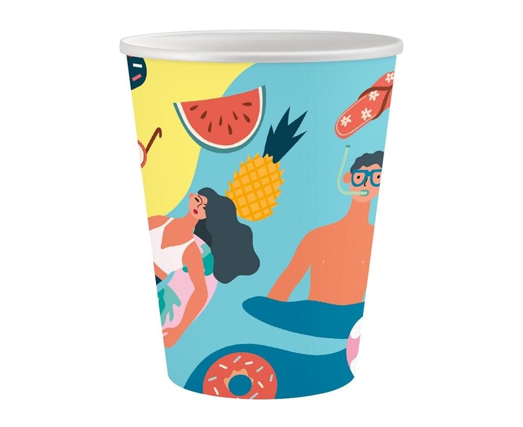 Kubeczki papierowe Summer Let's Party 250 ml 6 sztuk