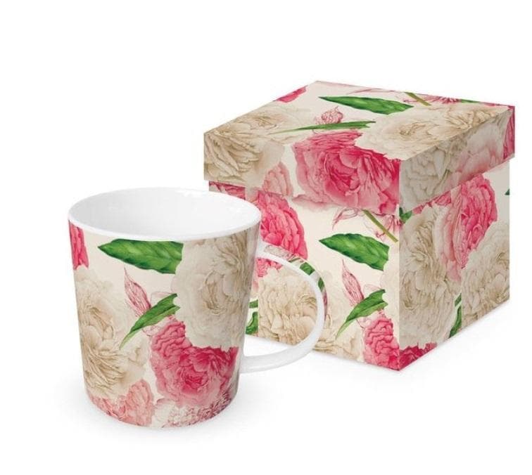 Kubek porcelanowy Peonie 350 ml