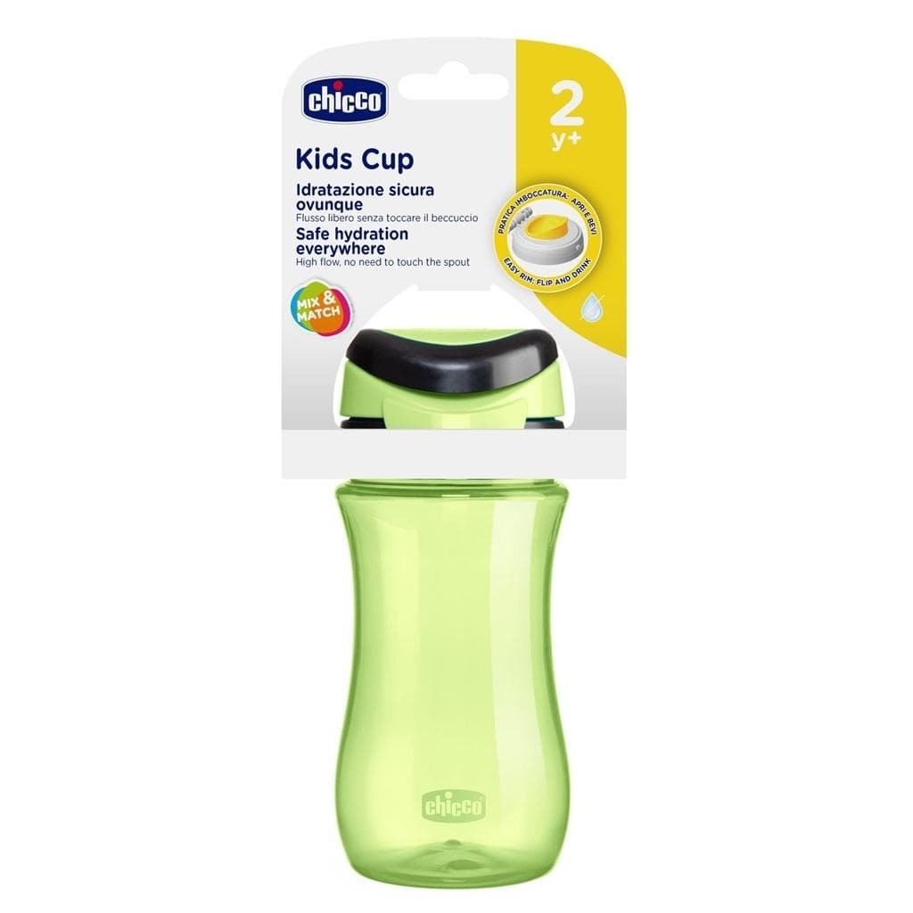 Kubek z twardym ustnikiem Chicco zielony 350 ml