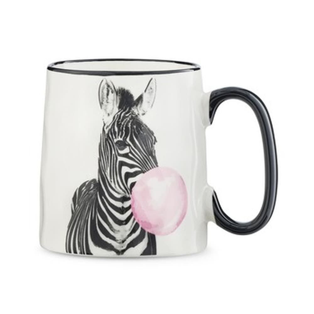 Kubek Zanzi Zebra 400ml z czarnym rantem