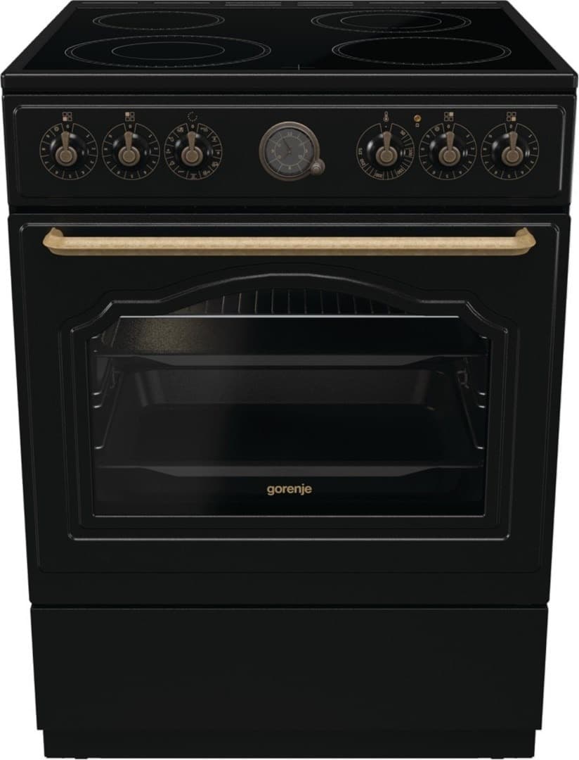 Kuchenka GORENJE GECS6B71CLB Ceramiczna, 4 Pola, 71 l, Czarna