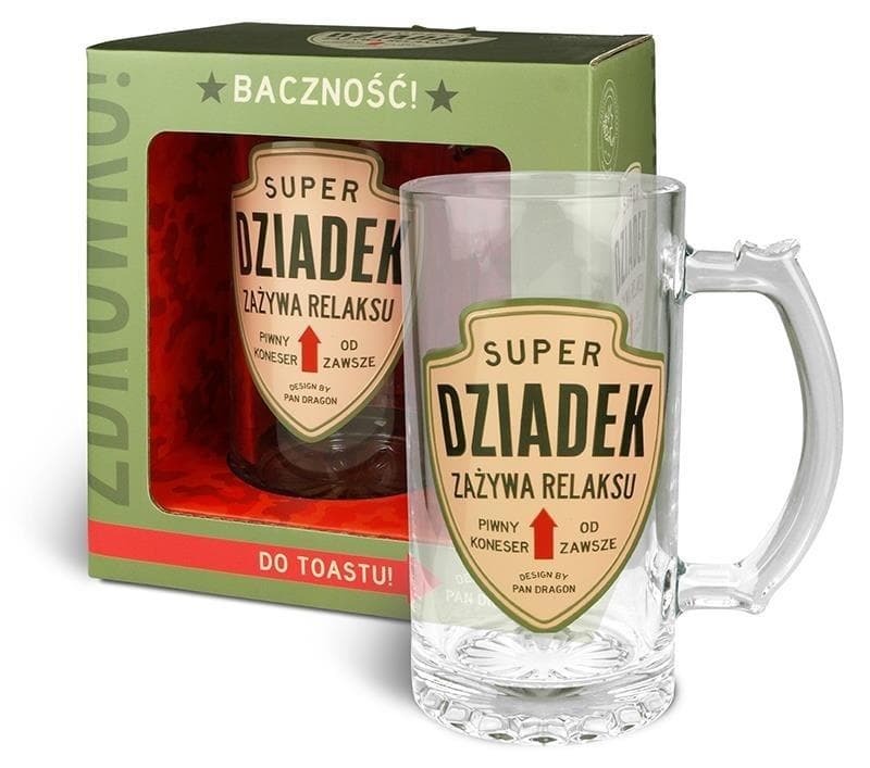 Ozdobny kufel do piwa Champion dla Dziadka 500 ml