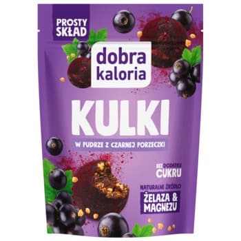 Kulki suszone z czarnej porzeczki bez dodatku cukru 65 g
