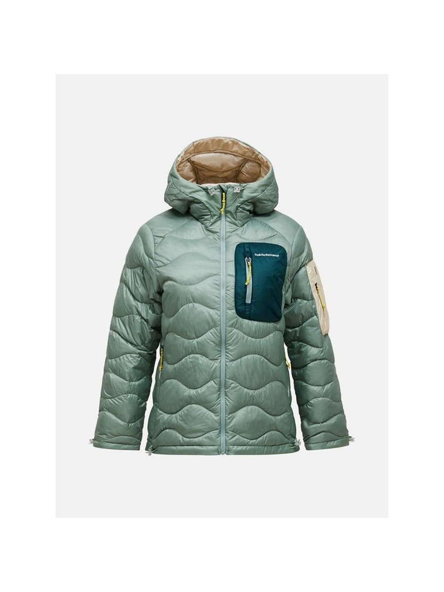 Kurtka damska puchowa Peak Performance Helium Utility Down Hood Jacket zielona