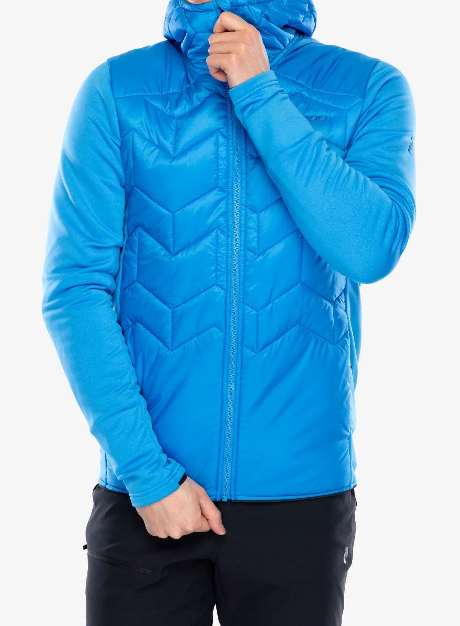 Kurtka Hybrydowa Peak Performance Helium Down Hybrid Hood Kryształowa Zieleń / Mgła Górska