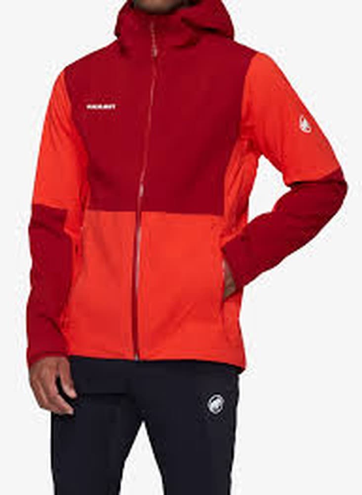 Kurtka z membraną Mammut Linard Guide HS Hooded Jacket - mammut red/dark red, rozmiar M