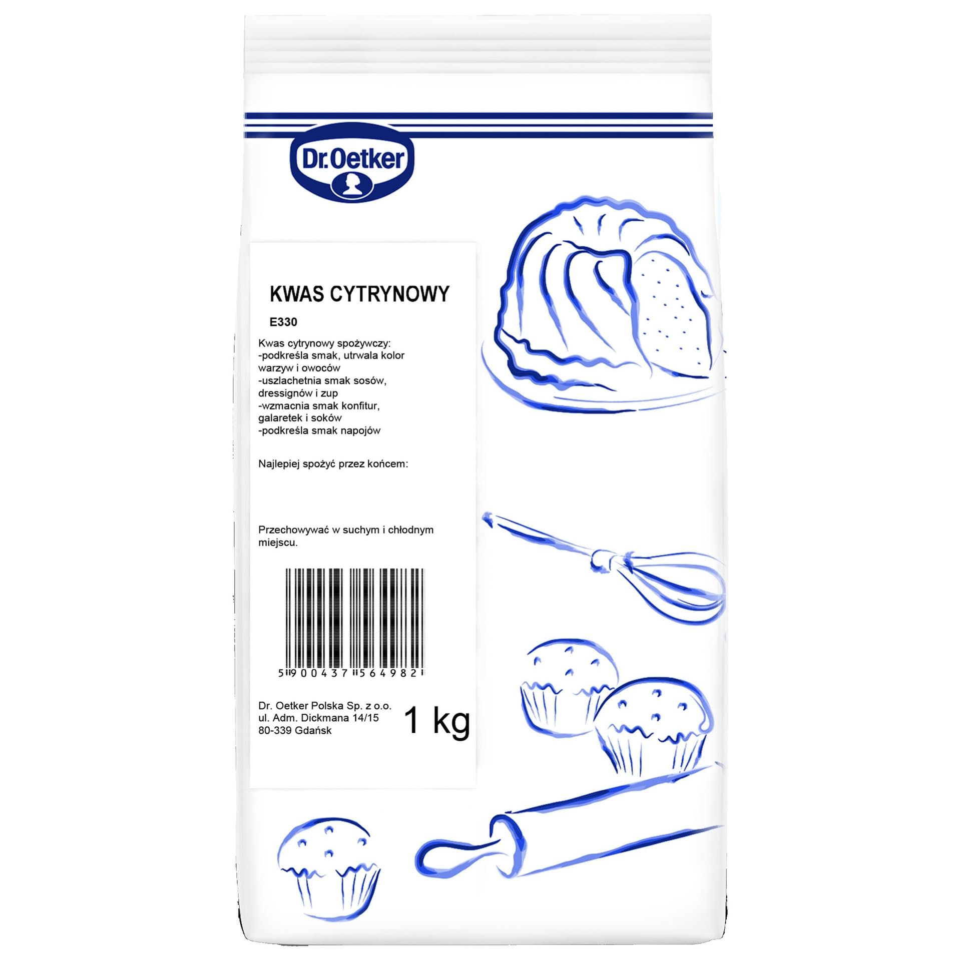 Dr. Oetker Kwas cytrynowy 1 kg