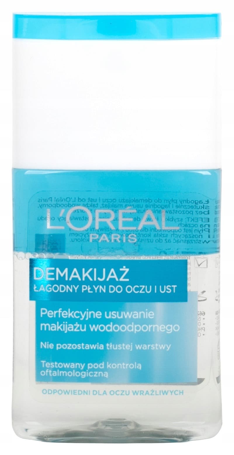 L'Oréal Paris Demakijaż Łagodny płyn do oczu i ust 125 ml