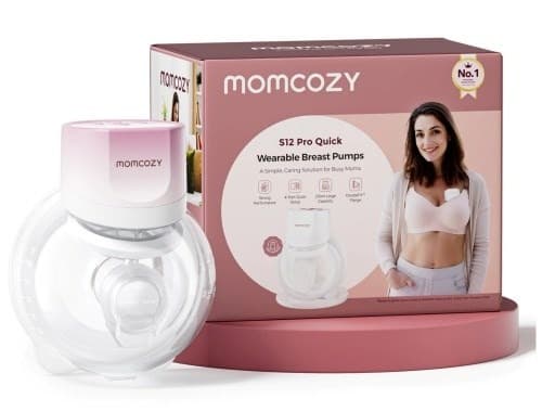 Laktator muszlowy MOMCOZY S12 Pro Quick bezprzewodowy pojedynczy różowy