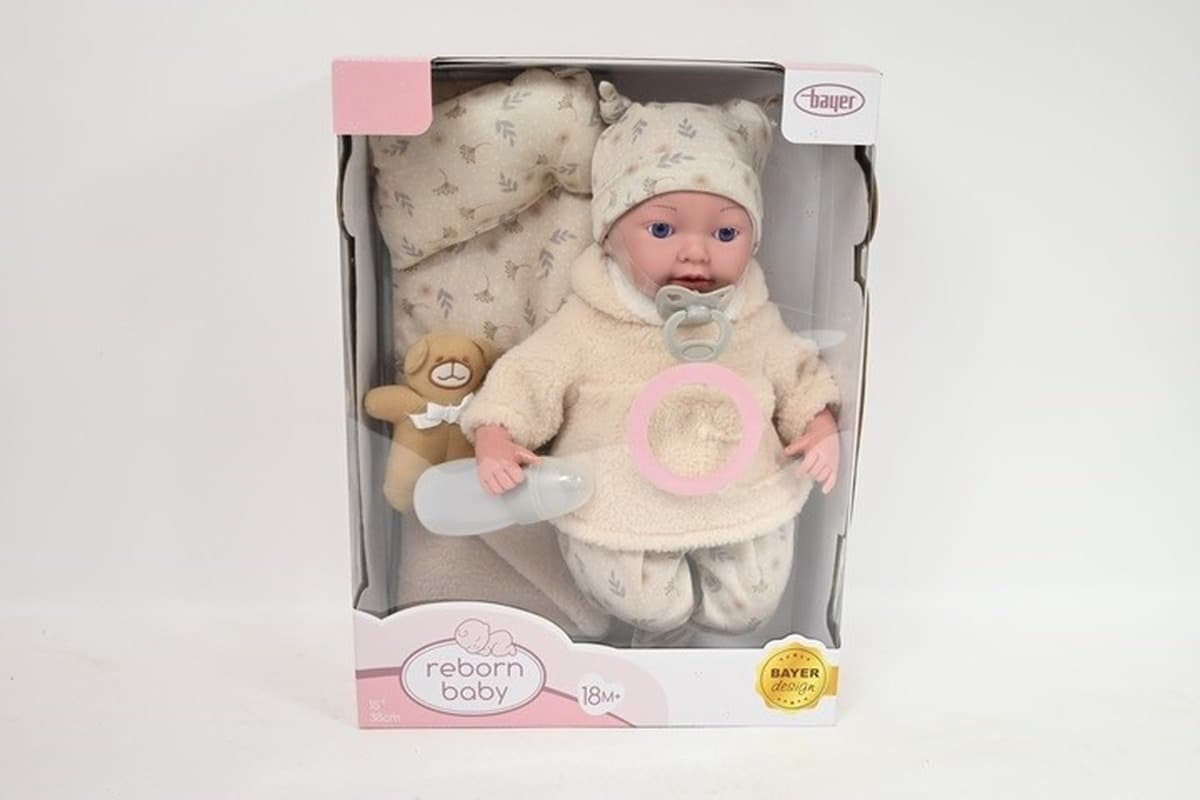 Lalka Reborn 38 cm z akcesoriami zestaw 93827AN