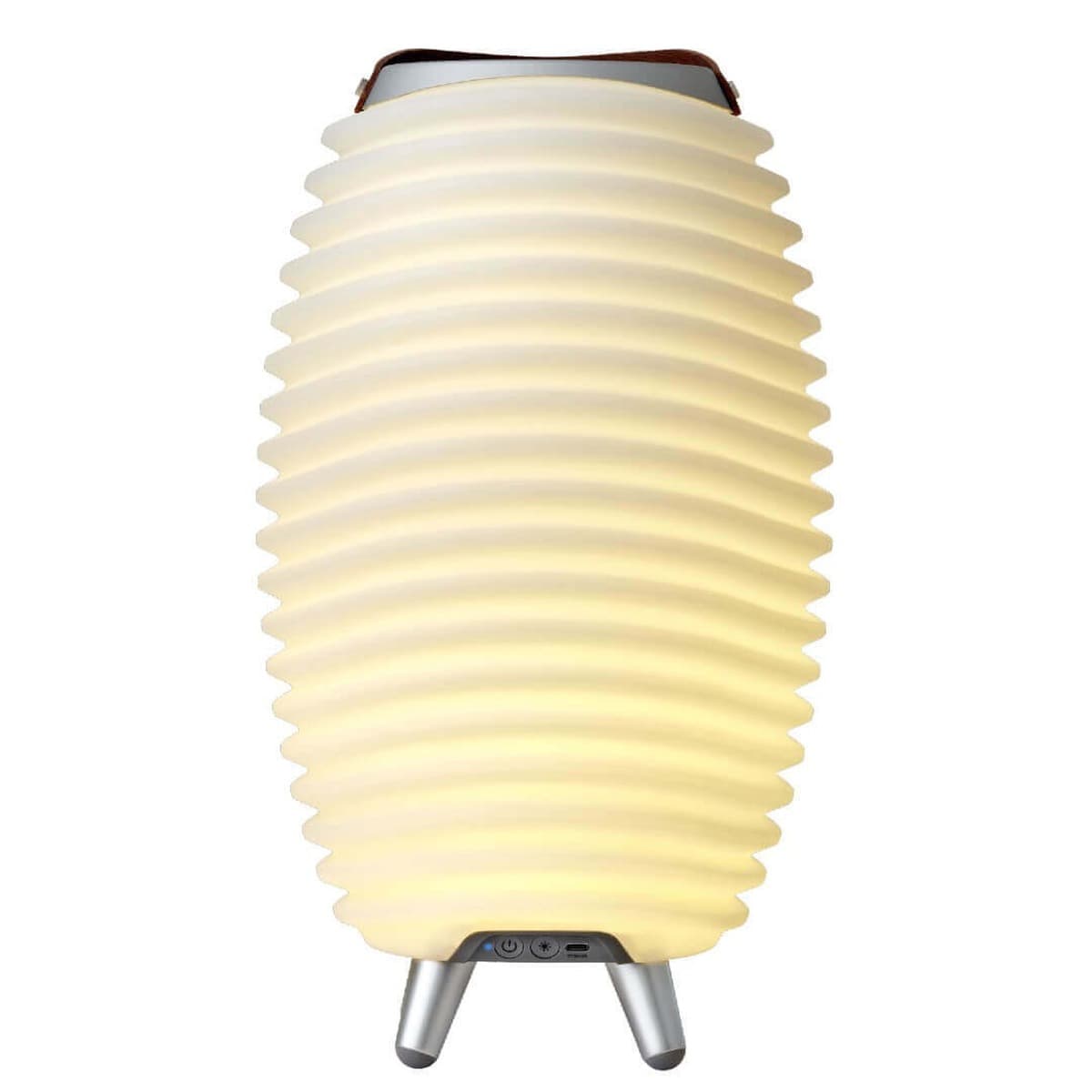Lampa LED z głośnikiem i coolerem na napoje Synergy 35 biała 41x24 cm